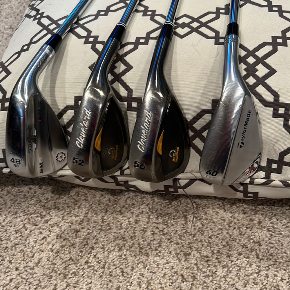Set of 4 golf club wedges. Can be sold separately